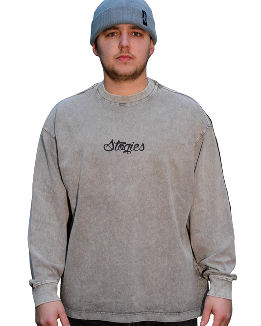 Faded Grey - Longsleeve heavy MTB T-Shirt