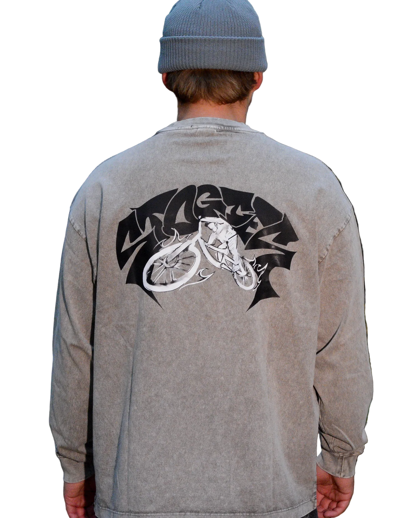 Faded Grey - Longsleeve heavy MTB T-Shirt