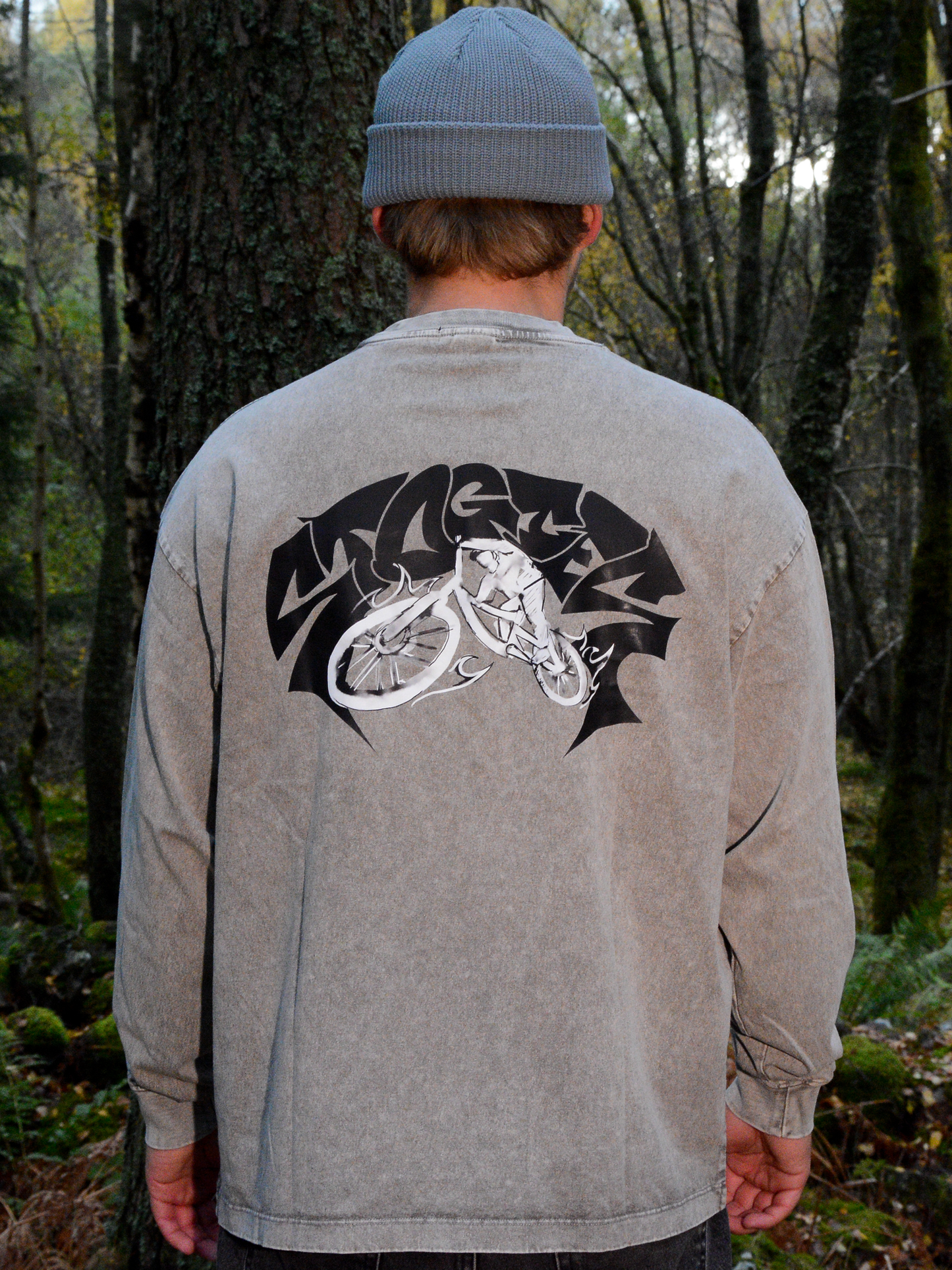 Faded Grey - Longsleeve heavy MTB T-Shirt